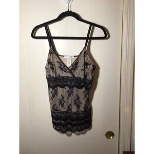 Vintage Papillion lace tank